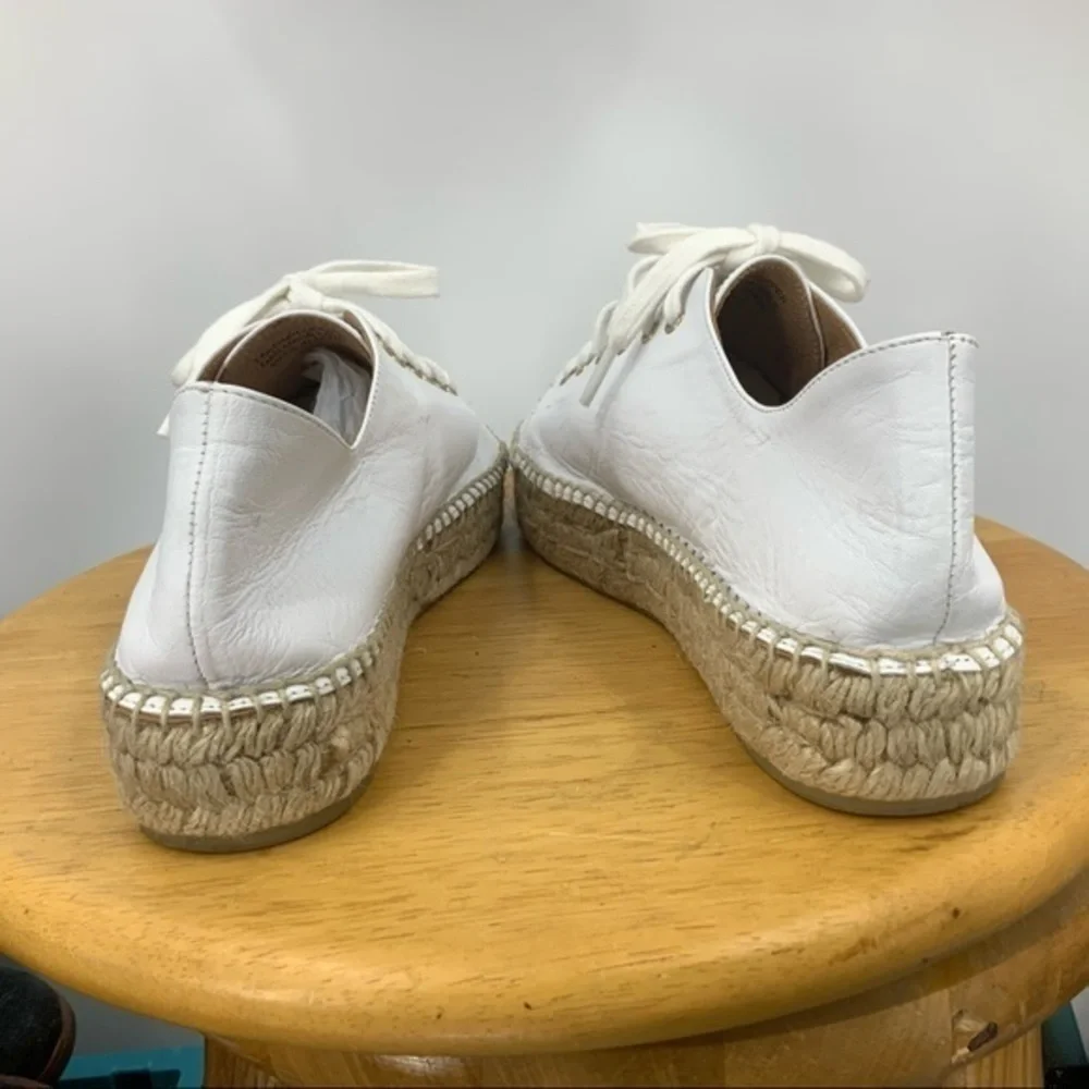 Pima2 White leather espadrille platform sneaker 40